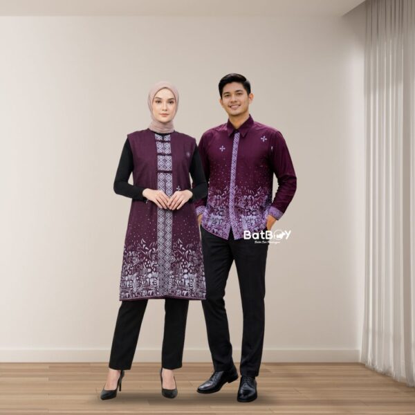 Sarimbit Couple Sutena Burgundy Series