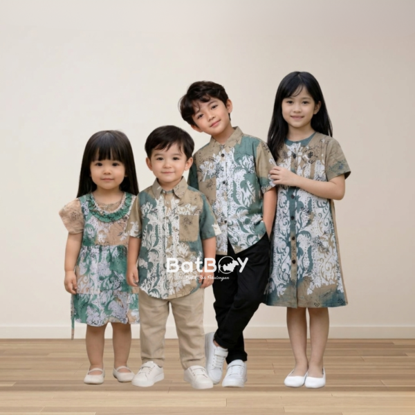 Baju Batik Anak dan Balita Modern Vanilla Series COD