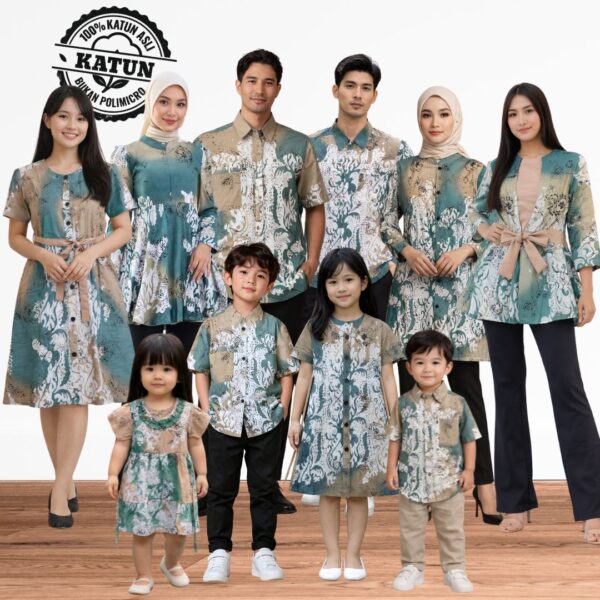 Baju Batik Modern Sarimbit Keluarga Vanilla Series COD